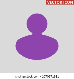 Person man icon on grey background. Vector illustration