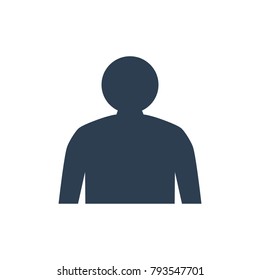 Person man icon on white background. Vector illustration