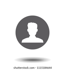 Person man icon in trendy flat style isolated on white background. Symbol for your web site design, logo, app, UI. Vector illustration, EPS10.