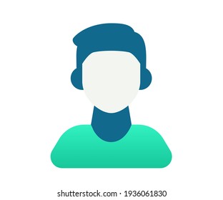 person man user single isolated icon with gradient style