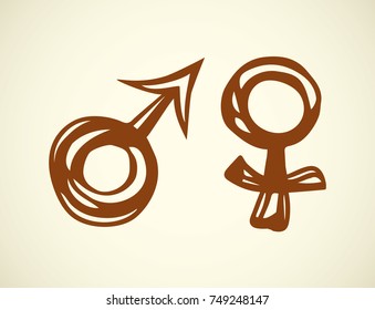 Person marks on white backdrop. Web outline logo concept. Freehand linear black ink hand drawn emblem sketchy in art retro scribble contour style