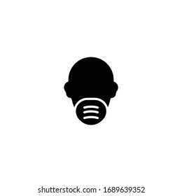 person with mask icon icon vector illustration