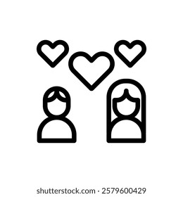 Person Match Outline Icon. Person Match Icon