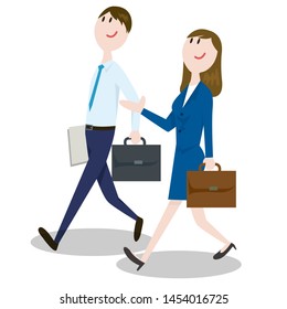 
Person material men and women pair for business