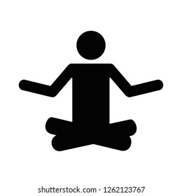 person meditates icon pictogram vector illustration EPS10