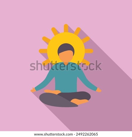 Person is meditating under the sun, finding peace and connecting with their inner self