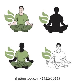 person meditating in yoga pose
