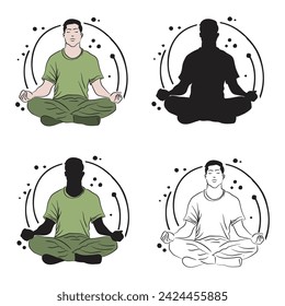 person meditating in yoga pose