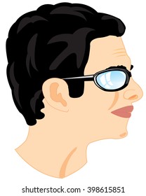 Person men in profile