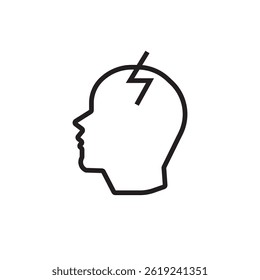 person mental health stress fatigue icon editable outline stroke vector eps