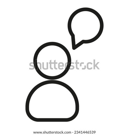 Person message. User speech bubble icon. User chat. Vector illustration. EPS 10.