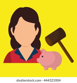 person and money concept design, vector illustration eps10 graphic 