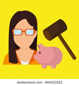 person and money concept design, vector illustration eps10 graphic 