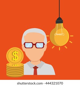 person and money concept design, vector illustration eps10 graphic 