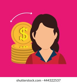 person and money concept design, vector illustration eps10 graphic 