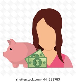 person and money concept design, vector illustration eps10 graphic 