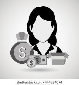 person and money concept design, vector illustration eps10 graphic 