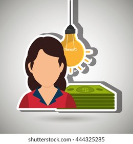 person and money concept design, vector illustration eps10 graphic 