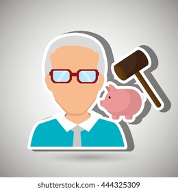 person and money concept design, vector illustration eps10 graphic 