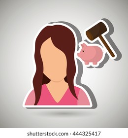 person and money concept design, vector illustration eps10 graphic 