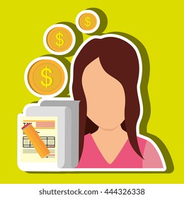 person and money concept design, vector illustration eps10 graphic 