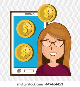 person and money concept design, vector illustration eps10 graphic 