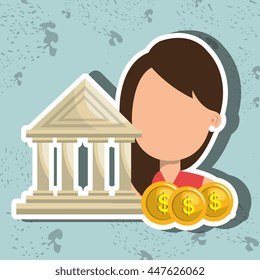person with money  isolated icon design, vector illustration  graphic 