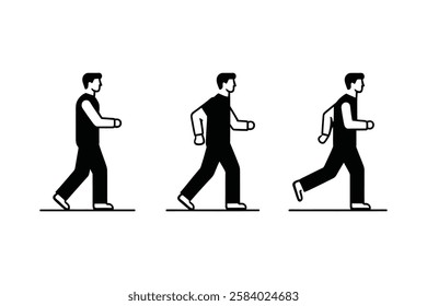Person Motion Graphics – Standing, Walking, and Running