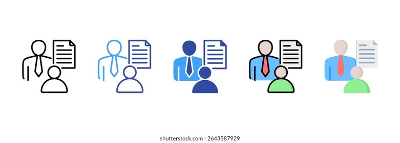 In Person Multi Style Icon Set