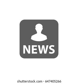 Person news icon in trendy flat style isolated on white background. Symbol for your web site design, logo, app, UI. Vector illustration, EPS
