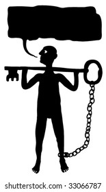 person with obligation vector illustration