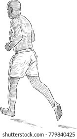 The person on jogging