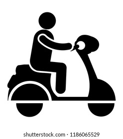 A person on a scooter is traveling depicting local travel 