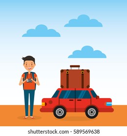 person on vacations holidays