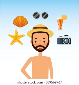 person on vacations holidays