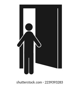 person open door icon vector illustration design