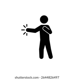 Person performing standing sideways punching fitness workout