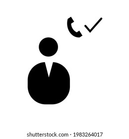 Person and phone icon next to it