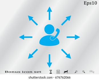 person, phone, icon, vector illustration eps10