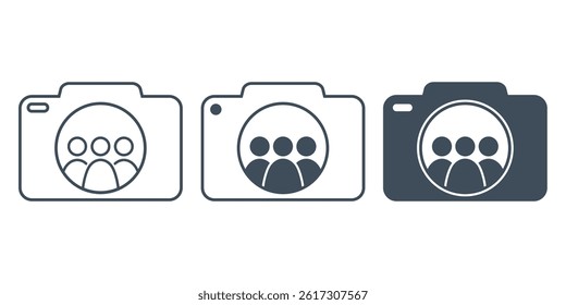 Person photo camera icon. Illustration vector