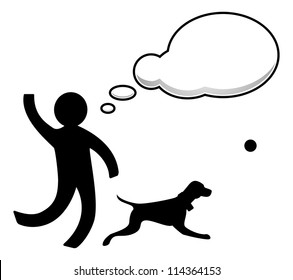 Person play with dog