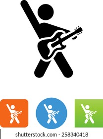 Person playing electric guitar / Rock music icon