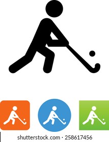 Person Playing Field Hockey Icon