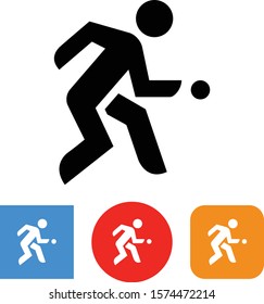 Person Playing Handball Vector Icon