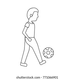 person playing soccer or football icon image 