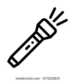 Person Pocket Flashlight Icon Vector. Outline Person Pocket Flashlight Sign. Isolated Contour Symbol Illustration