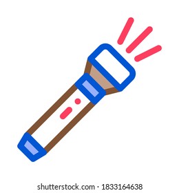 Person Pocket Flashlight Icon Vector. Outline Person Pocket Flashlight Sign. Isolated Contour Symbol Illustration