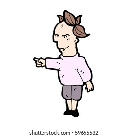 person pointing cartoon
