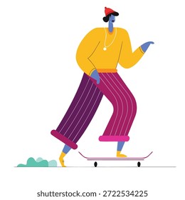 Uma pessoa praticando patinação no gelo em uma scooter