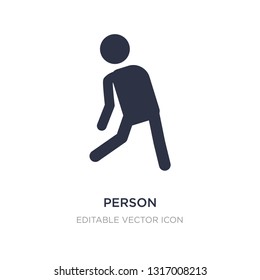 person practicing a strengthen posture icon on white background. Simple element illustration from People concept. person practicing a strengthen posture icon symbol design.